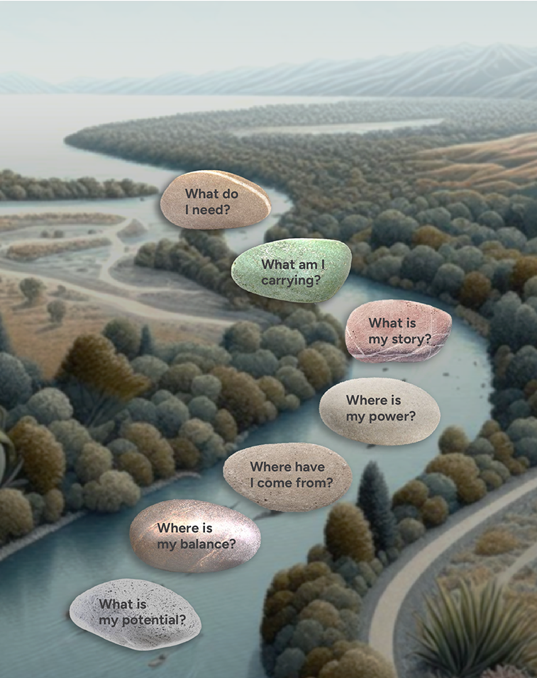 Our Kaupapa in Practice diagram showing seven stepping stones